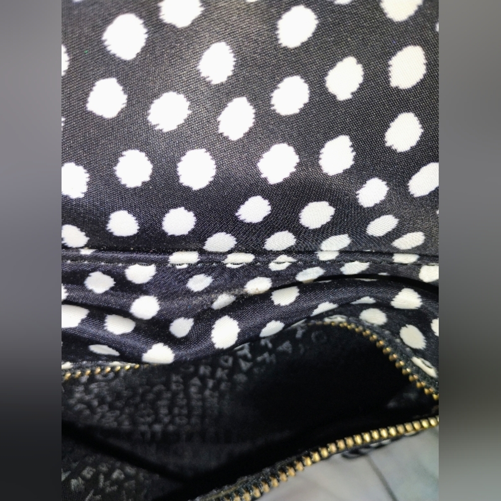Kate Spade Polka Dot Small Nylon Mini Backpack travel black white - Picture 11 of 11